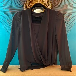 Allsaints drapey, silk blouse